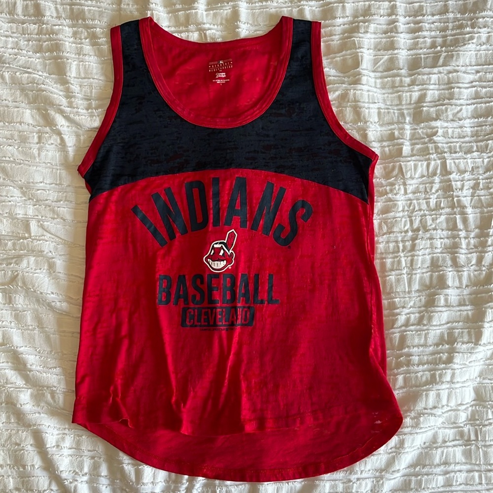 MLB Cleveland Indians Baseball Tank Top with Chief Wahoo